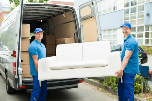 Removal van ready for a move in Bethnal Green