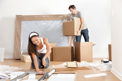 Removal van and moving team planning a Bethnal Green home move