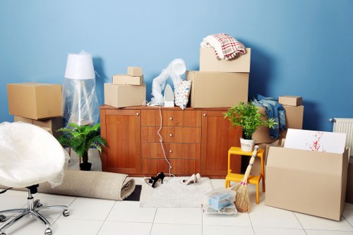 Local moving service handling boxes and home contents in East London