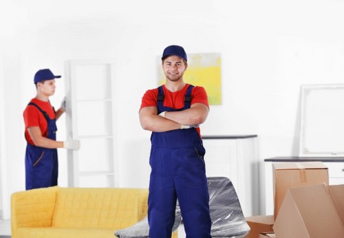 Local Bethnal Green moving team preparing boxes and furniture