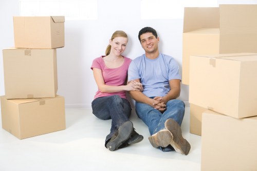 Removal van loading furniture for a Bethnal Green move