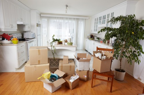 Collection of reusable furniture prepared for charity partnership reuse
