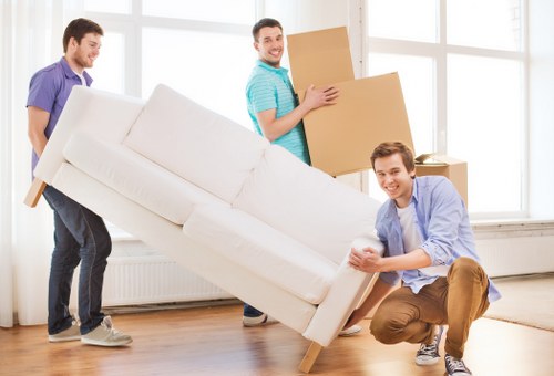 Organised moving day in Bethnal Green East London