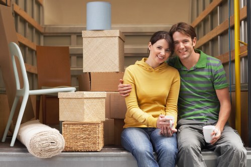 Furniture loading into a moving truck in Bethnalgreen