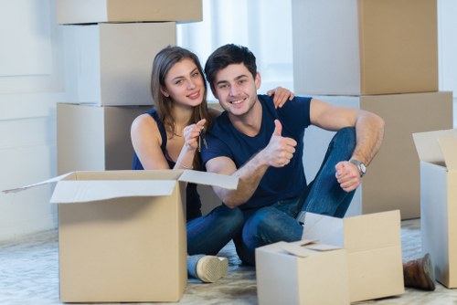 Prepared moving boxes for Bethnal Green house removals
