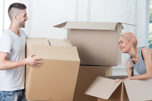 Local Bethnalgreen moving team handling boxes and furniture