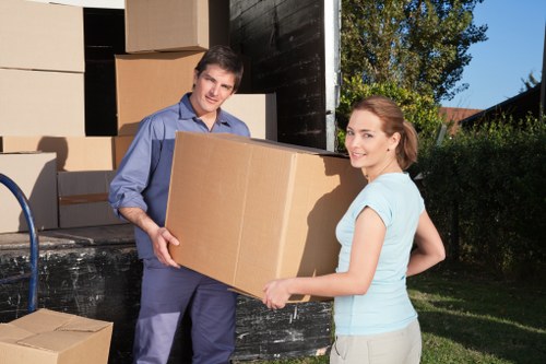Removal team handling a flat move in Bethnalgreen