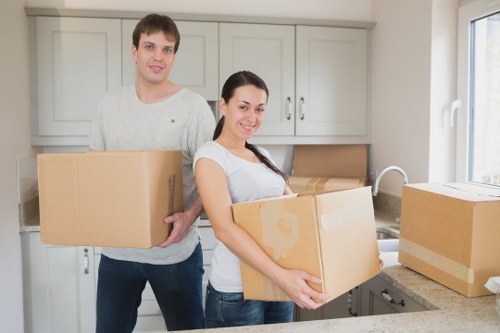 Business relocation items being loaded for a Bethnal Green office move